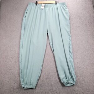 ASHLEY Stewart Pants Size 22/24 Light Green Lightweight Airflow Jogger NEW